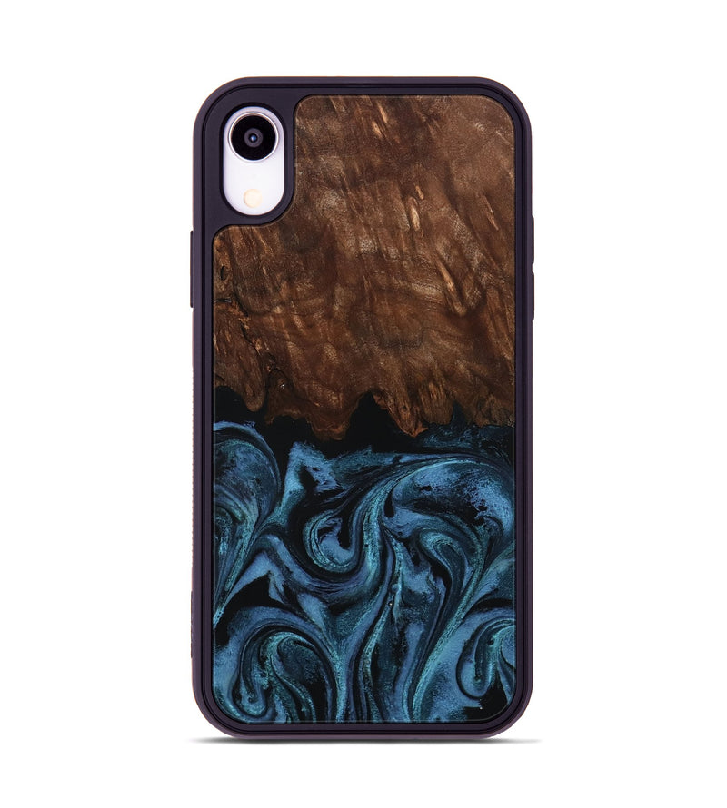 iPhone Xr Wood Phone Case - Lian (Blue, 801227)