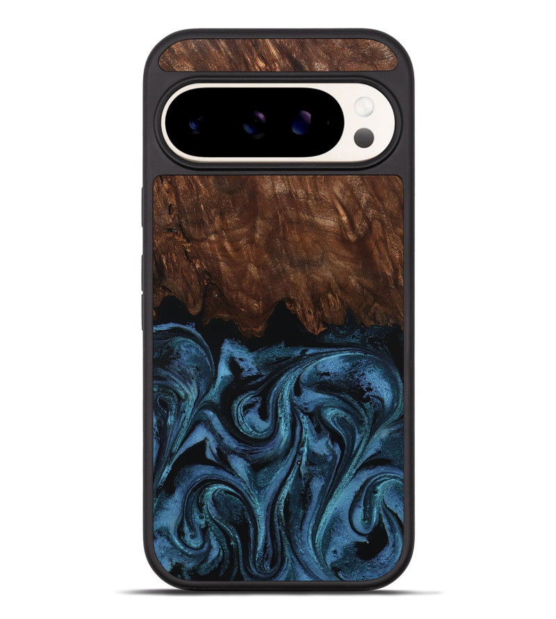Pixel 9 Pro XL Wood Phone Case - Lian (Blue, 801227)