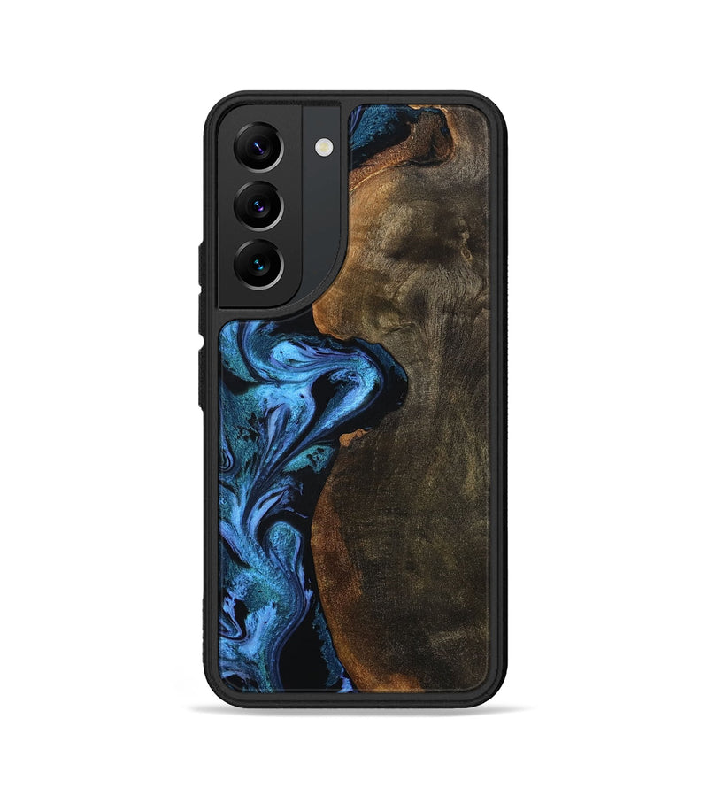 Galaxy S22 Wood Phone Case - Tamia (Blue, 801228)