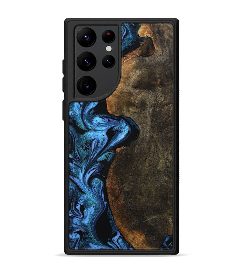 Galaxy S22 Ultra Wood Phone Case - Tamia (Blue, 801228)