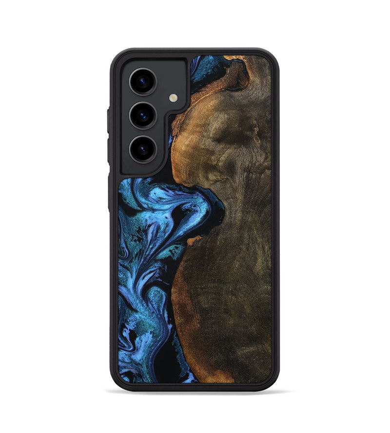 Galaxy S24 Wood Phone Case - Tamia (Blue, 801228)