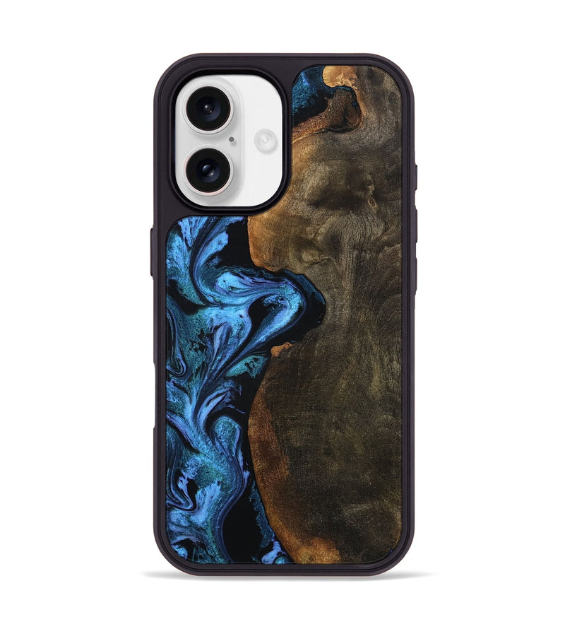 iPhone 17 Wood Phone Case - Tamia (Blue, 801228)