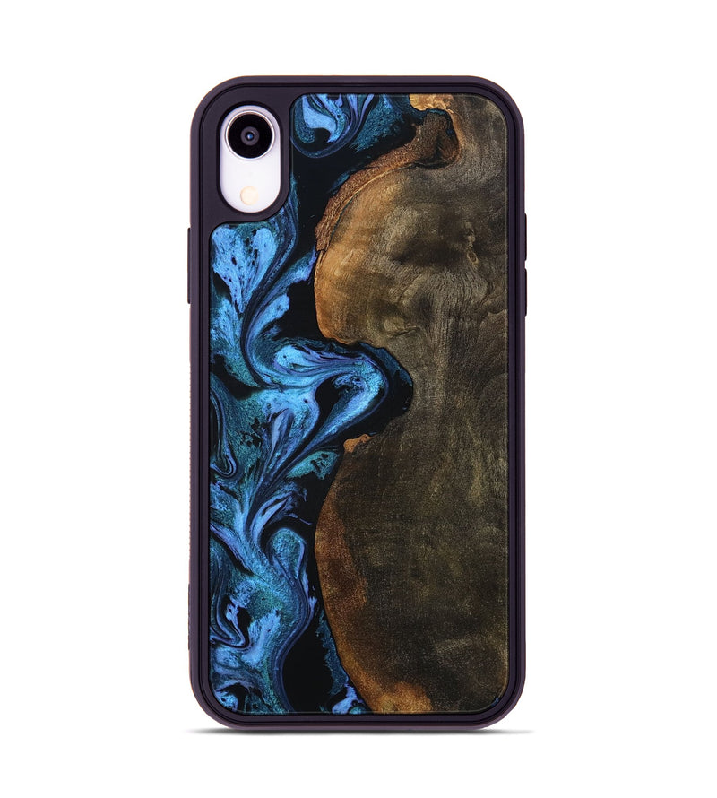 iPhone Xr Wood Phone Case - Tamia (Blue, 801228)