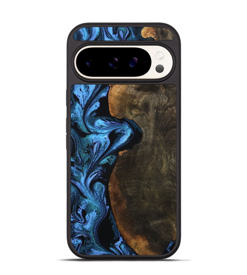 Pixel 9 Pro Wood Phone Case - Tamia (Blue, 801228)