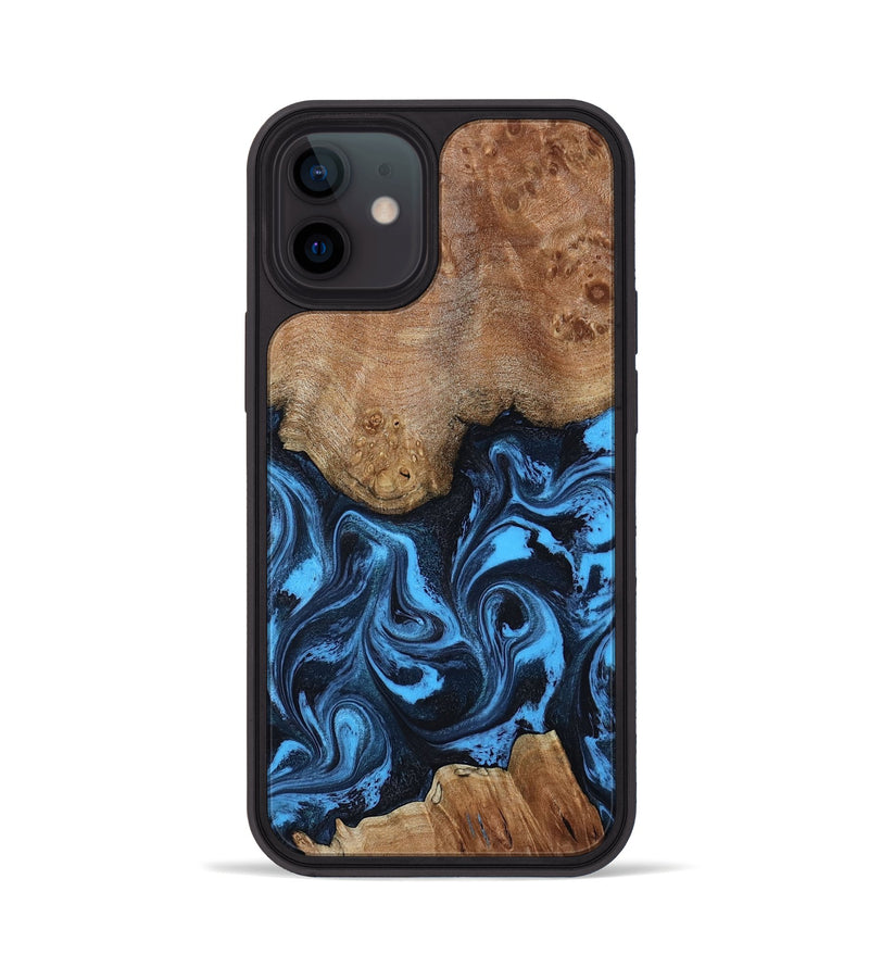 iPhone 12 Wood Phone Case - Kane (Blue, 801229)