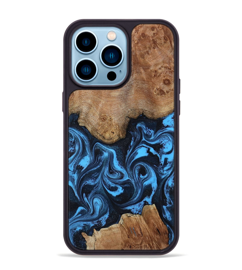 iPhone 14 Pro Max Wood Phone Case - Kane (Blue, 801229)