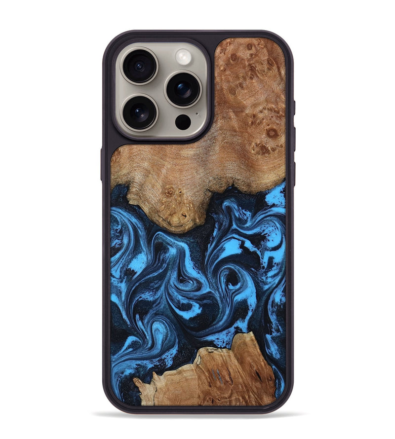 iPhone 15 Pro Max Wood Phone Case - Kane (Blue, 801229)