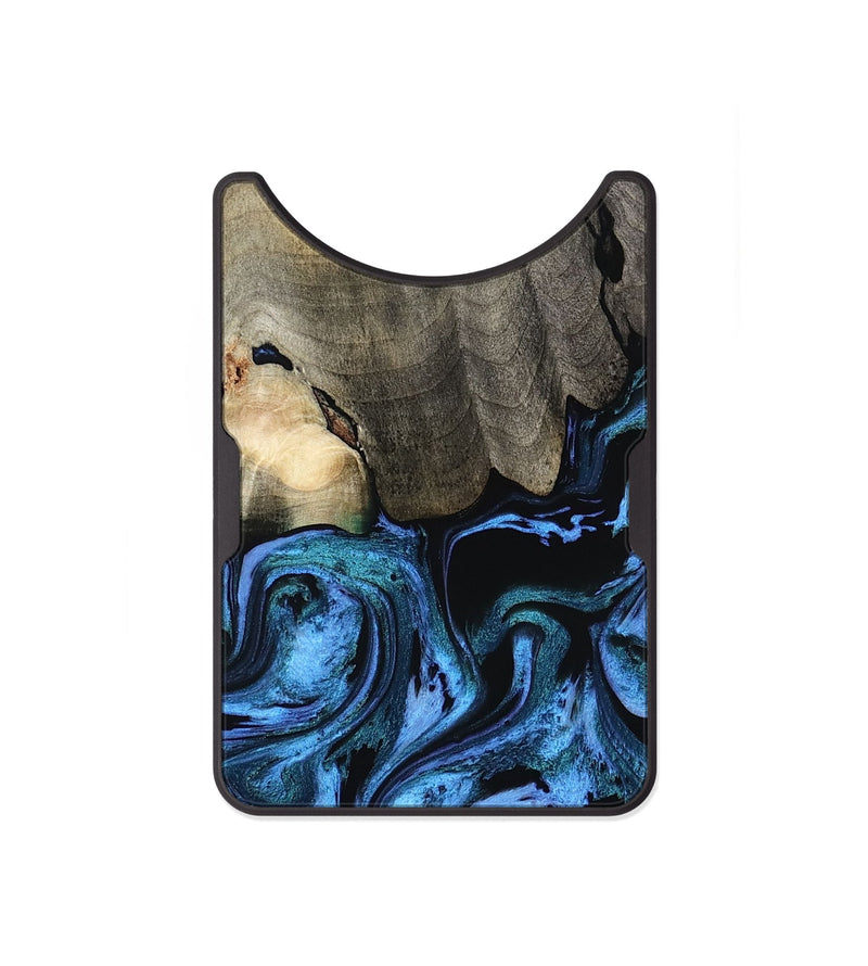 Alloy Wood Wallet - Kailyn (Blue, 801230)