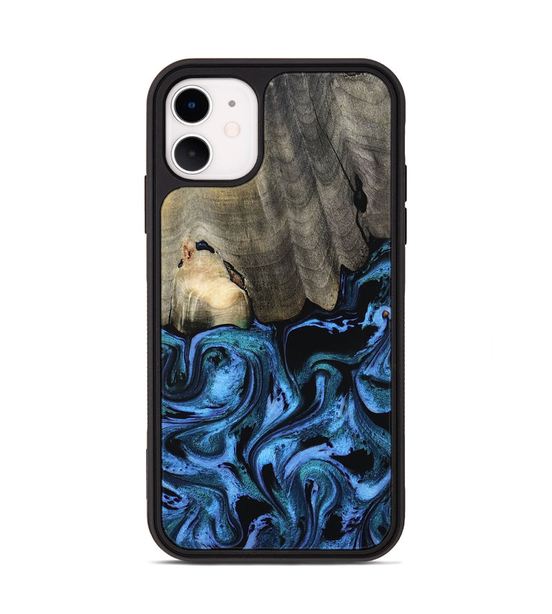 iPhone 11 Wood Phone Case - Kailyn (Blue, 801230)