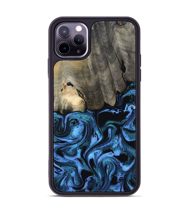 iPhone 11 Pro Max Wood Phone Case - Kailyn (Blue, 801230)