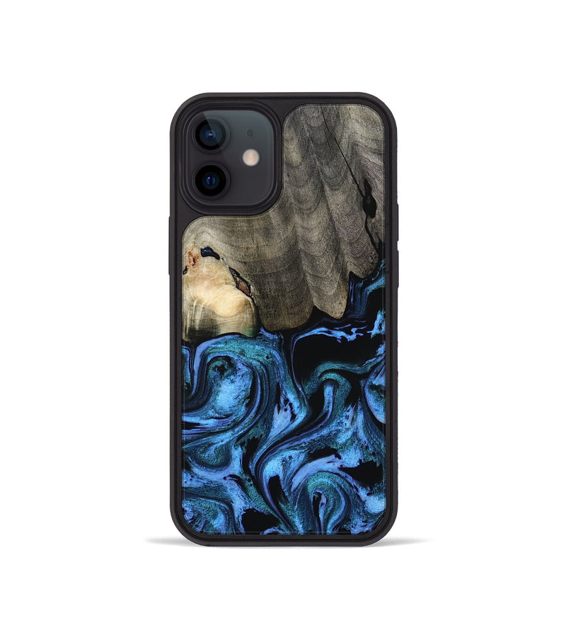 iPhone 12 mini Wood Phone Case - Kailyn (Blue, 801230)
