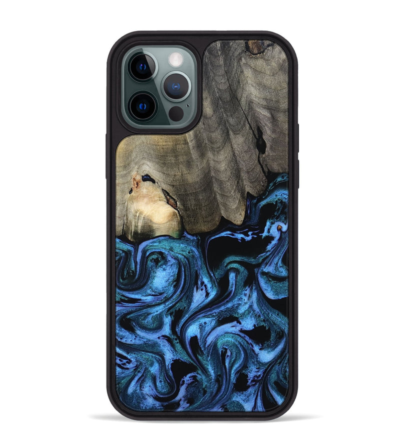 iPhone 12 Pro Max Wood Phone Case - Kailyn (Blue, 801230)