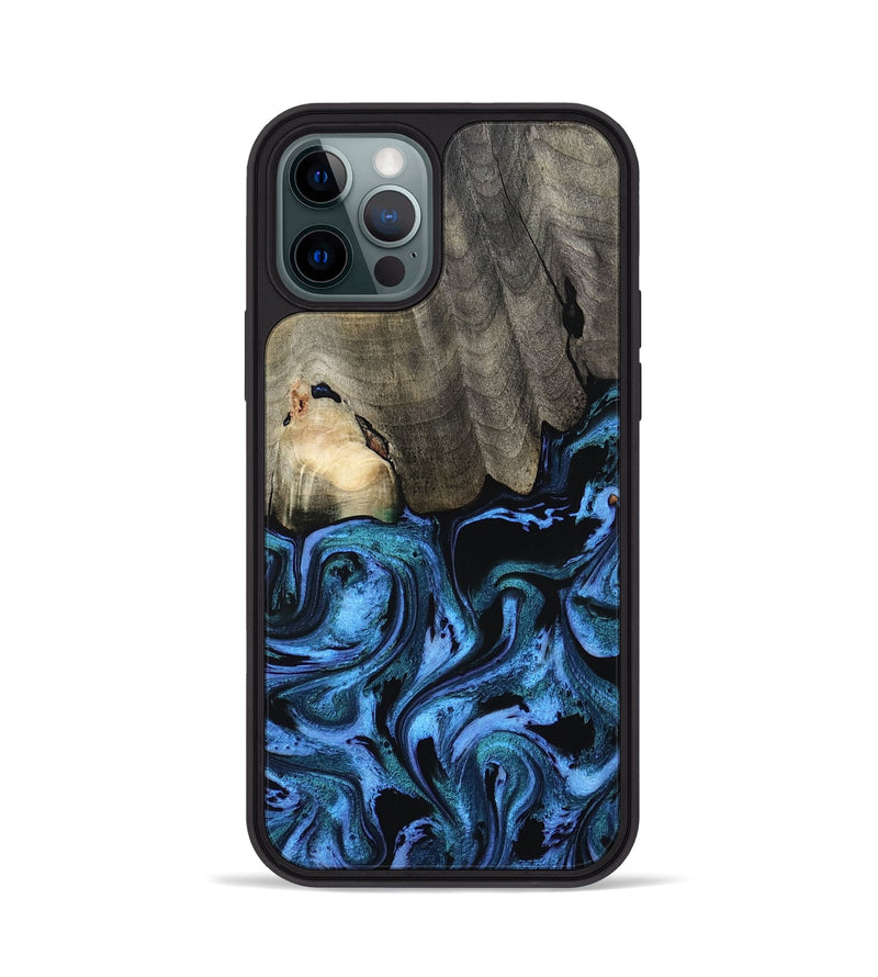 iPhone 12 Pro Wood Phone Case - Kailyn (Blue, 801230)