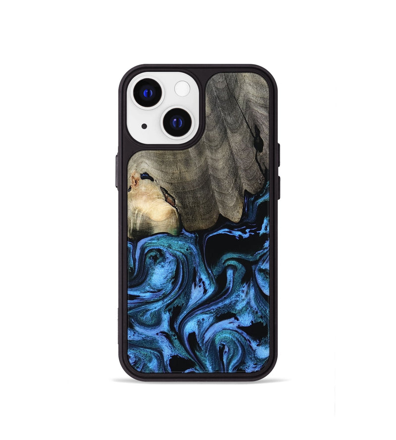 iPhone 13 mini Wood Phone Case - Kailyn (Blue, 801230)