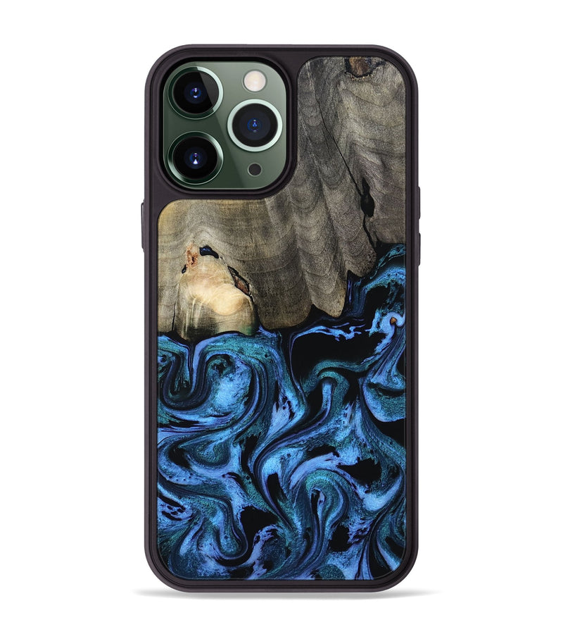 iPhone 13 Pro Max Wood Phone Case - Kailyn (Blue, 801230)