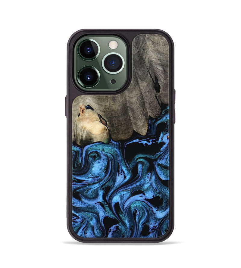 iPhone 13 Pro Wood Phone Case - Kailyn (Blue, 801230)