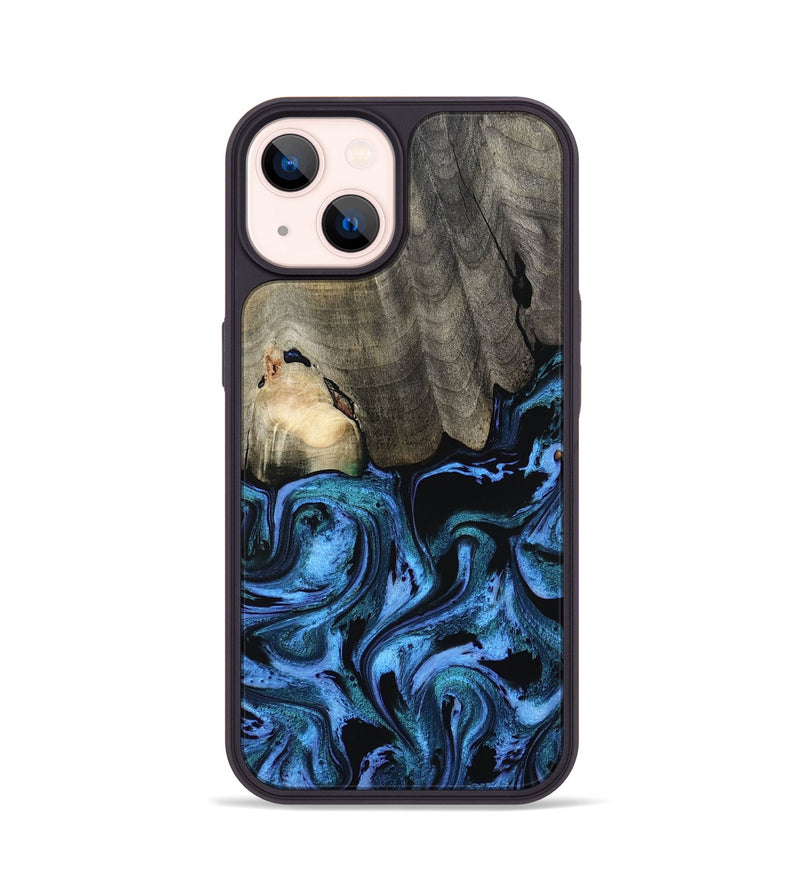 iPhone 14 Wood Phone Case - Kailyn (Blue, 801230)