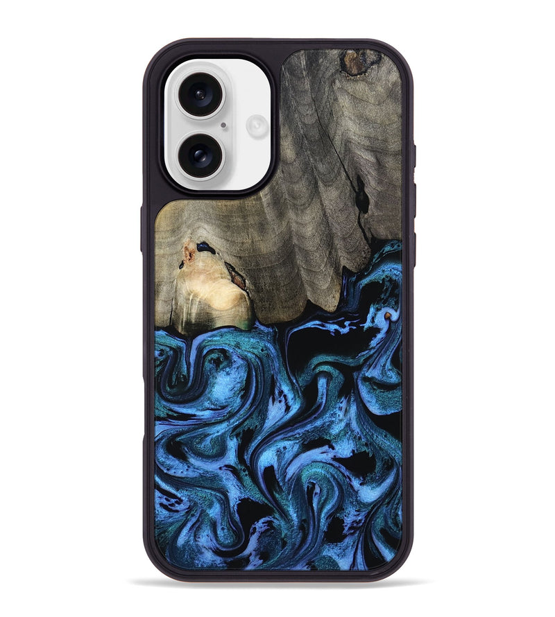 iPhone 16 Plus Wood Phone Case - Kailyn (Blue, 801230)