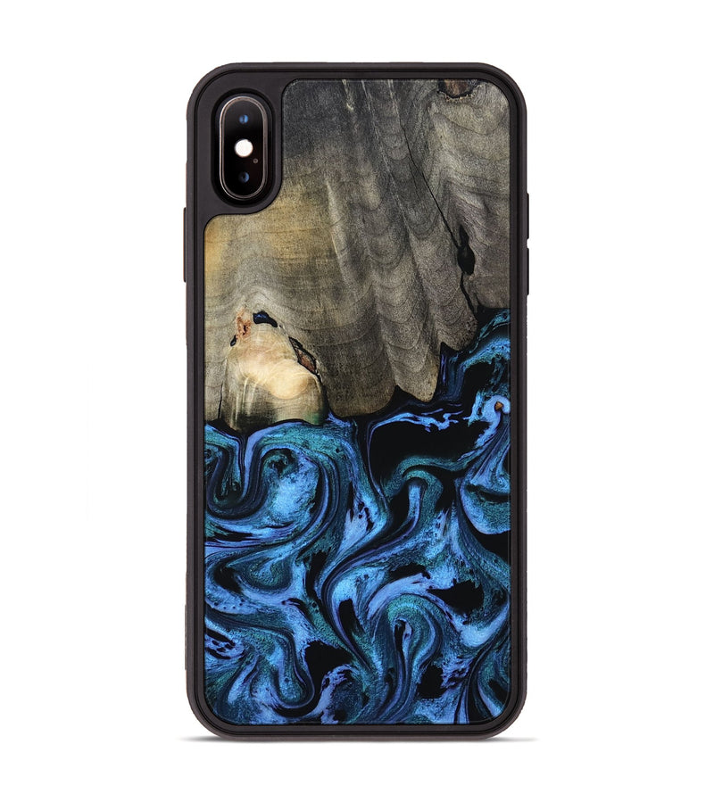 iPhone Xs Max Wood Phone Case - Kailyn (Blue, 801230)