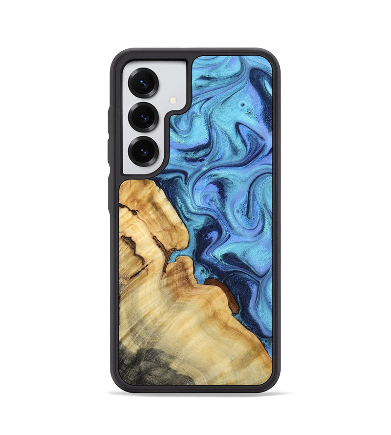 Galaxy S25 Wood Phone Case - Karrie (Blue, 801231)