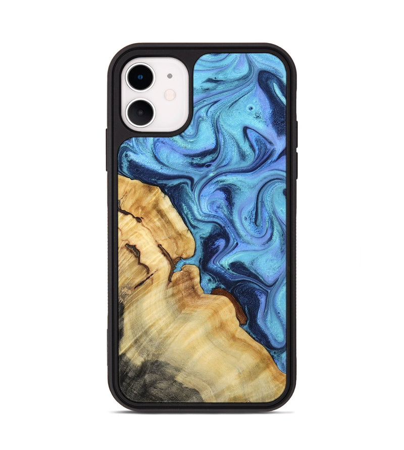 iPhone 11 Wood Phone Case - Karrie (Blue, 801231)