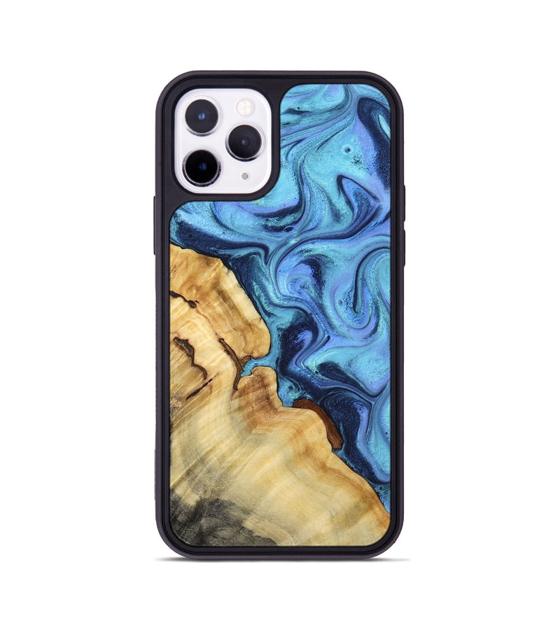 iPhone 11 Pro Wood Phone Case - Karrie (Blue, 801231)
