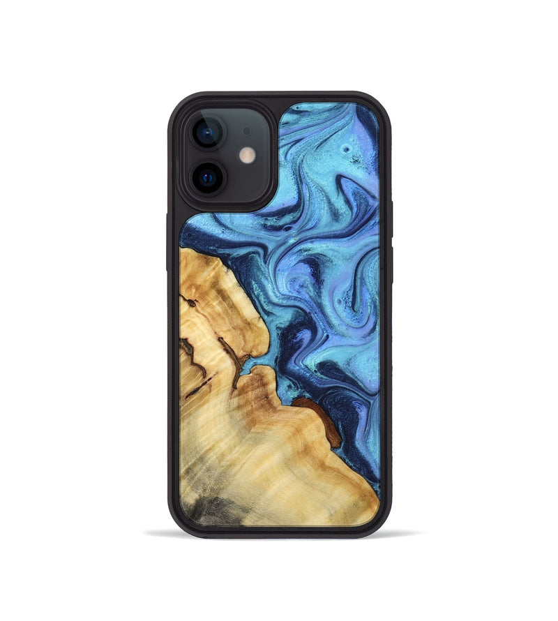 iPhone 12 mini Wood Phone Case - Karrie (Blue, 801231)
