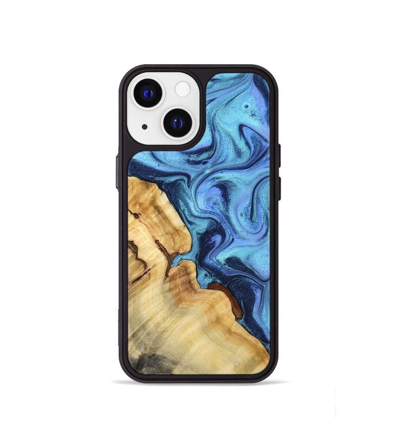 iPhone 13 mini Wood Phone Case - Karrie (Blue, 801231)