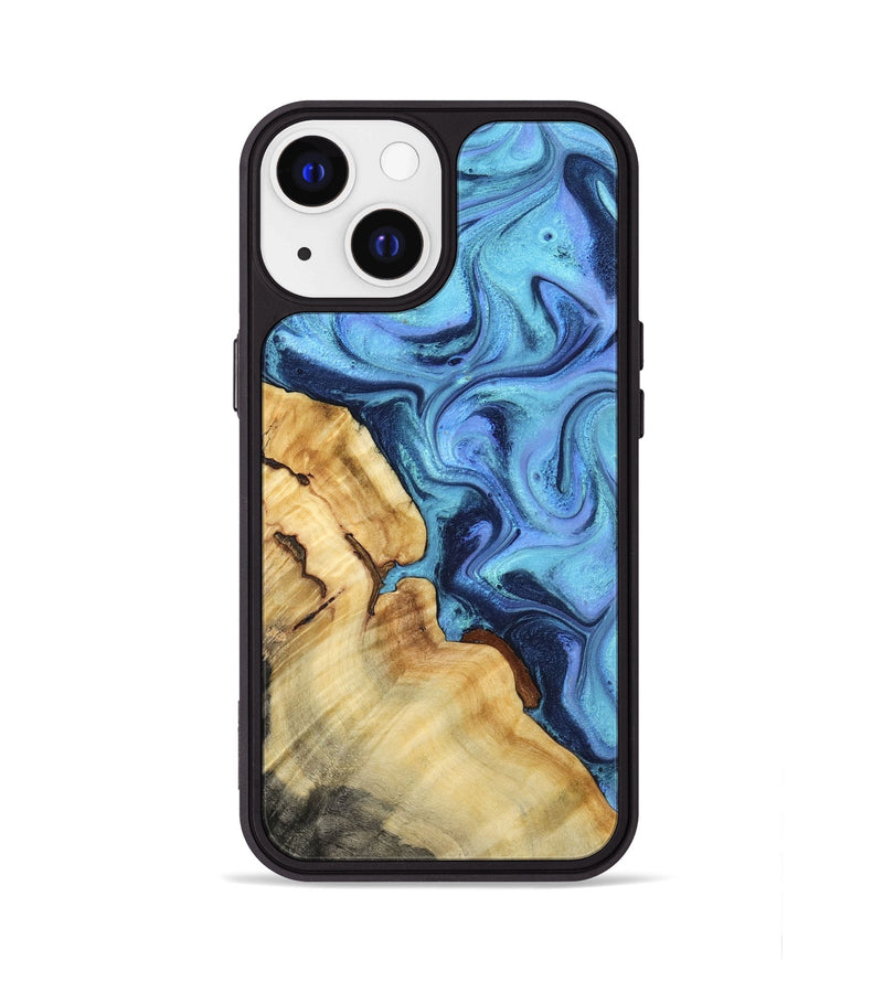 iPhone 13 Wood Phone Case - Karrie (Blue, 801231)