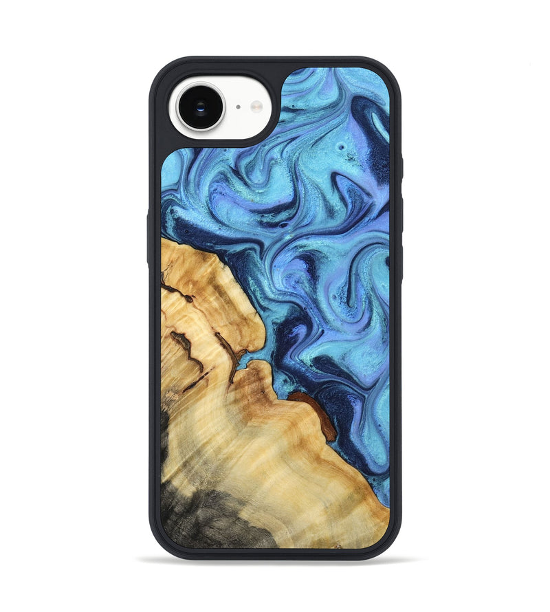 iPhone 16e Wood Phone Case - Karrie (Blue, 801231)