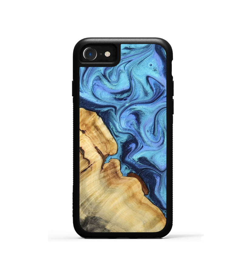 iPhone SE Wood Phone Case - Karrie (Blue, 801231)