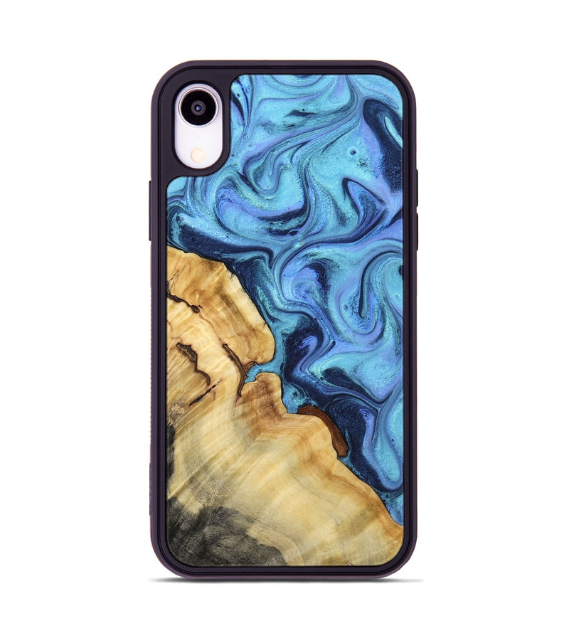 iPhone Xr Wood Phone Case - Karrie (Blue, 801231)