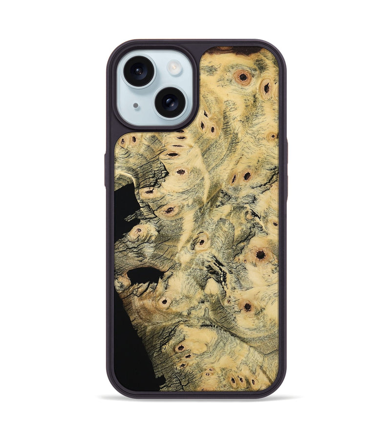 iPhone 15 Wood Phone Case - Mathias (Wood Burl, 801236)