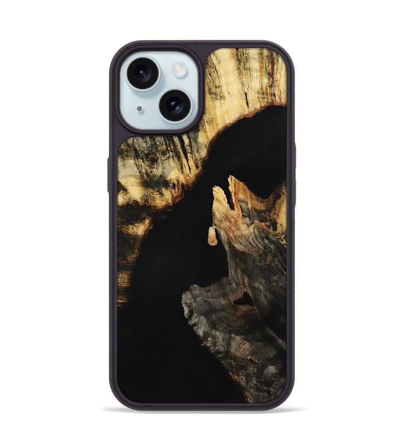 iPhone 15 Wood Phone Case - Victor (Wood Burl, 801239)
