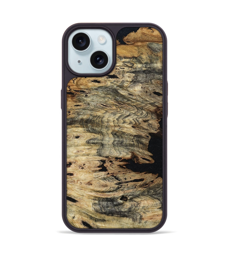 iPhone 15 Wood Phone Case - Kayla (Wood Burl, 801270)