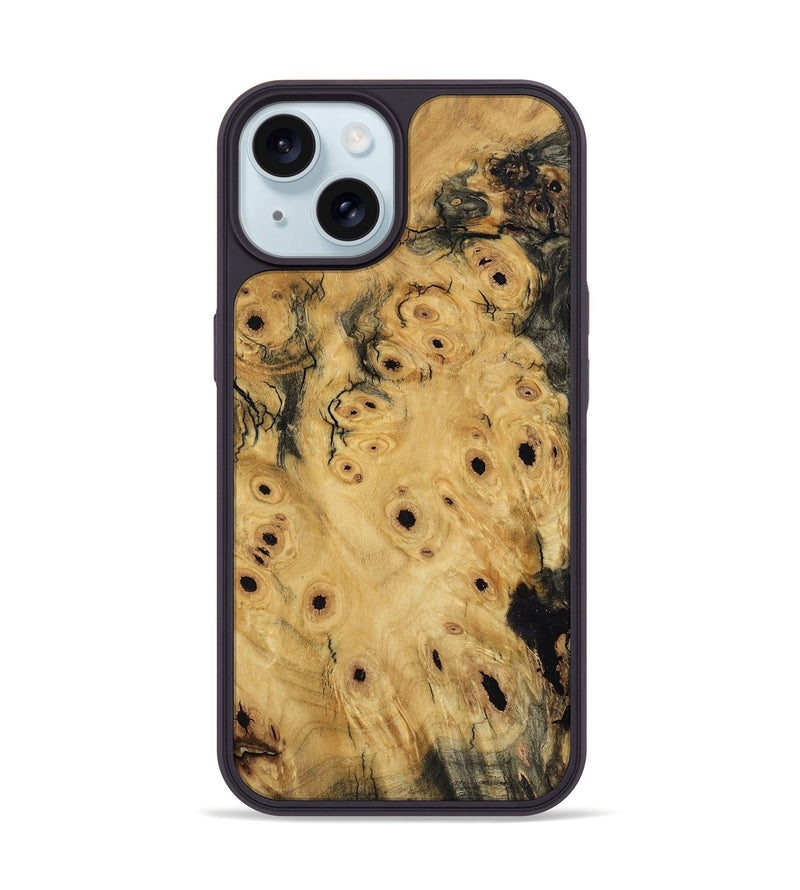 iPhone 15 Wood Phone Case - Kaeli (Wood Burl, 801271)