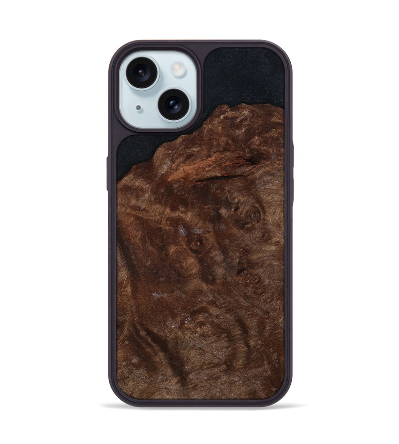 iPhone 15 Wood Phone Case - Shayna (Wood Burl, 801273)