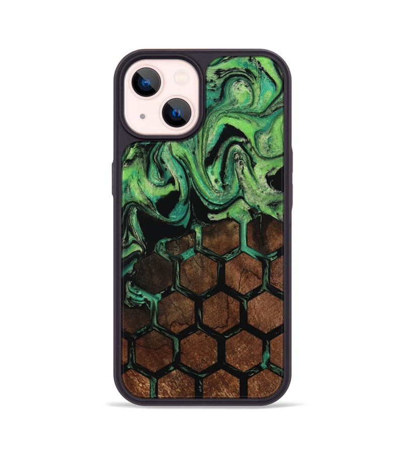 iPhone 14 Wood Phone Case - Lorie (Pattern, 801310)