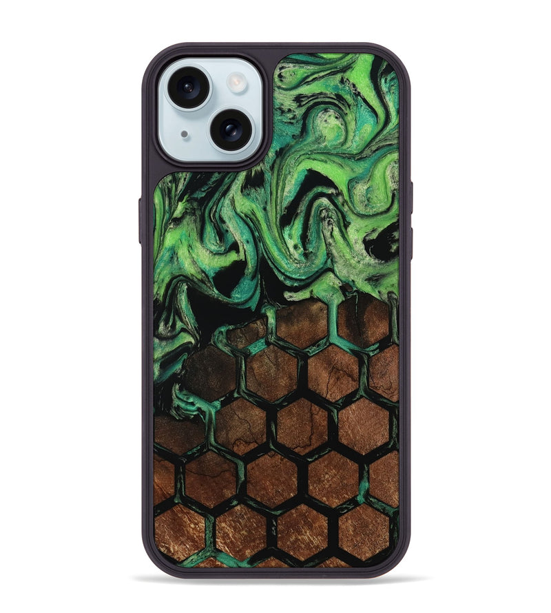 iPhone 15 Plus Wood Phone Case - Lorie (Pattern, 801310)