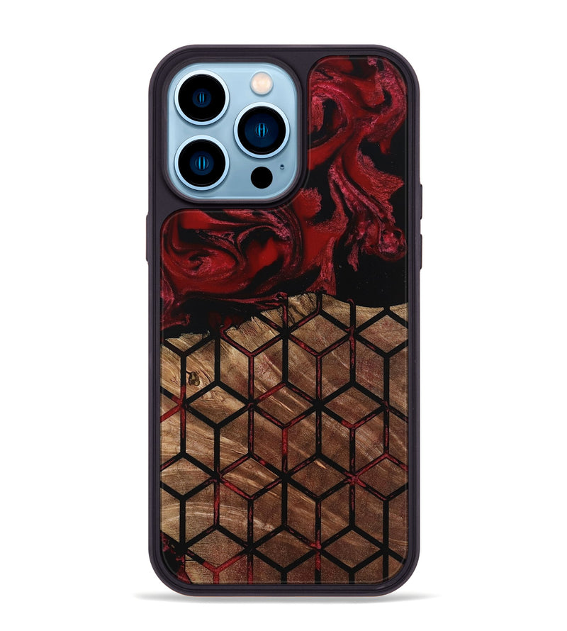 iPhone 14 Pro Max Wood Phone Case - Araceli (Pattern, 801311)