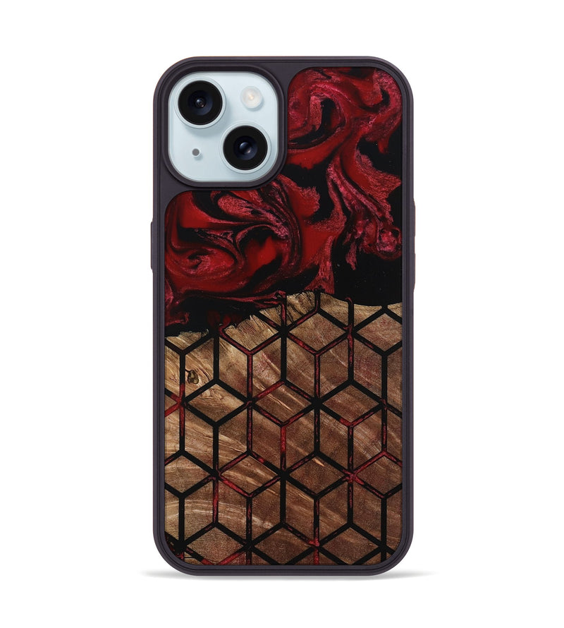 iPhone 15 Wood Phone Case - Araceli (Pattern, 801311)