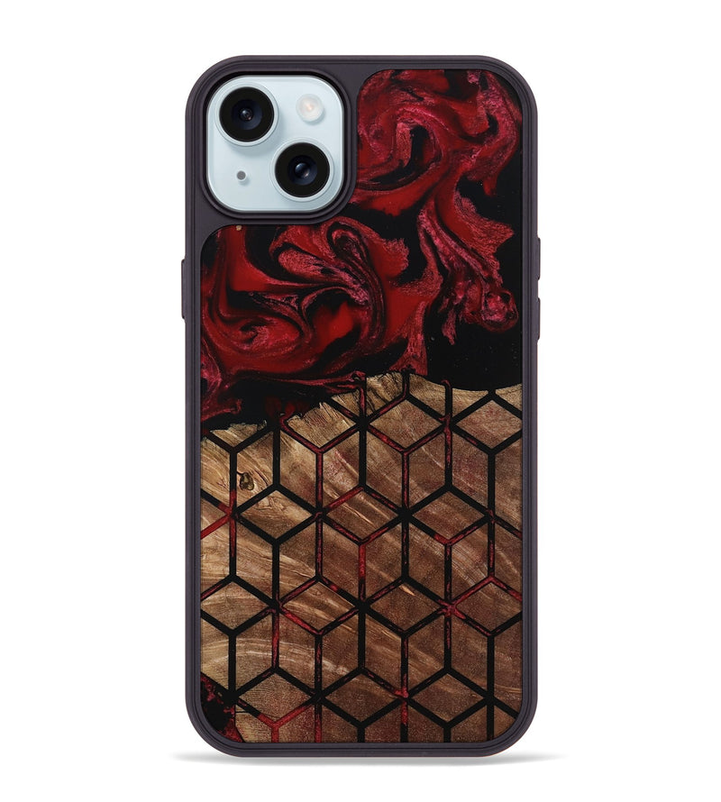 iPhone 15 Plus Wood Phone Case - Araceli (Pattern, 801311)