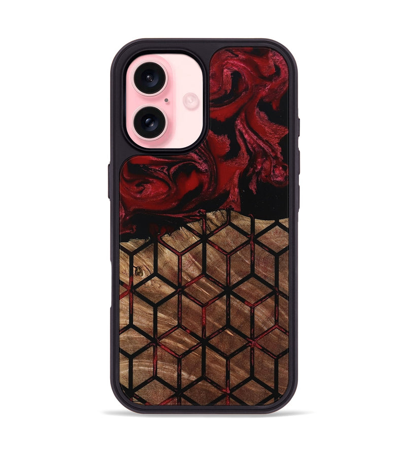 iPhone 16 Wood Phone Case - Araceli (Pattern, 801311)
