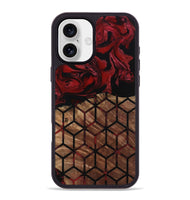 iPhone 16 Plus Wood Phone Case - Araceli (Pattern, 801311)