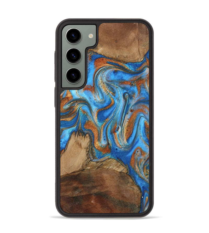 Galaxy S23 Plus Wood Phone Case - Jayde (Teal & Gold, 801313)