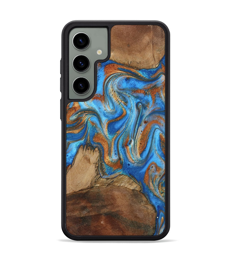 Galaxy S24 Plus Wood Phone Case - Jayde (Teal & Gold, 801313)