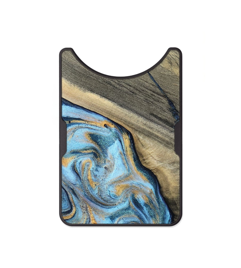 Alloy Wood Wallet - Leia (Teal & Gold, 801317)