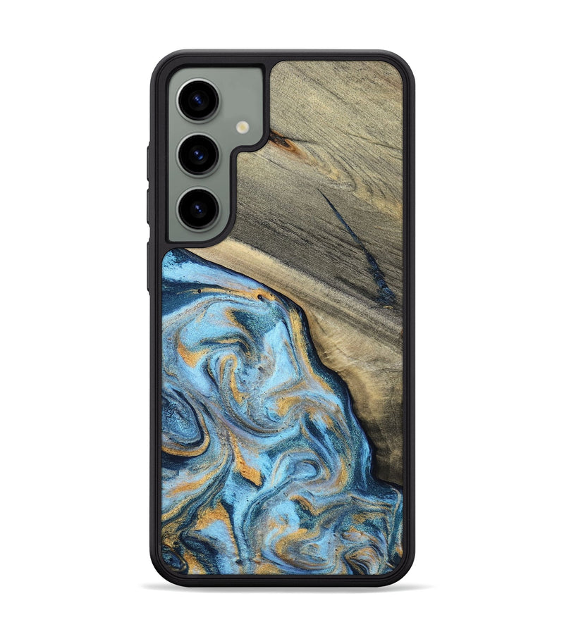 Galaxy S24 Plus Wood Phone Case - Leia (Teal & Gold, 801317)