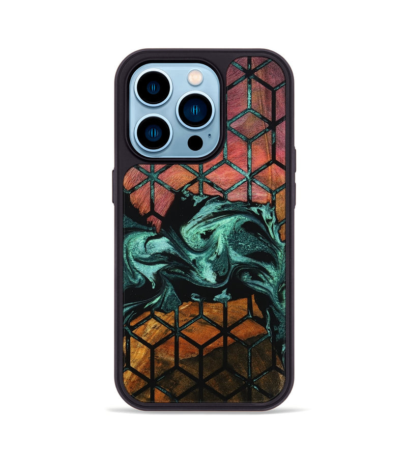 iPhone 14 Pro Wood Phone Case - Demario (Pattern, 801332)