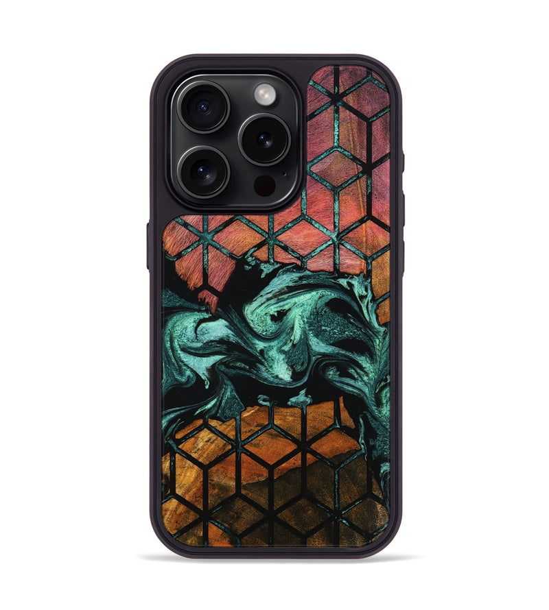 iPhone 15 Pro Wood Phone Case - Demario (Pattern, 801332)